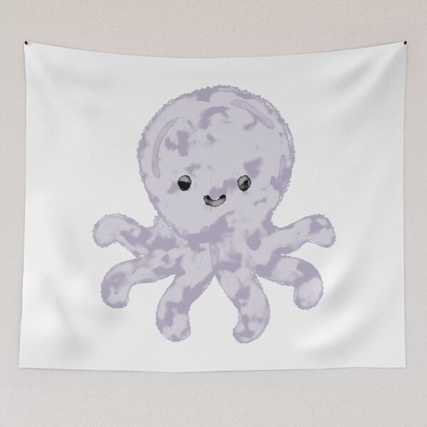 Item preview, Cute Gray Plush Octopus Watercolor Kawaii designed and sold by muhammadkhafidh.