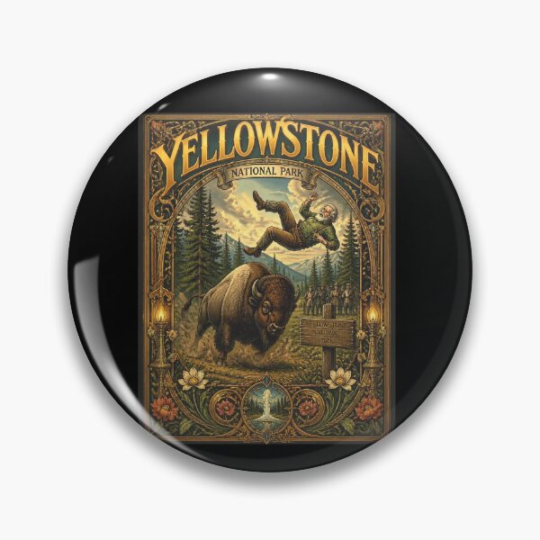 Item preview, Yellowstone National Park - Bison Attack designed and sold by Wilcox PhotoArt.