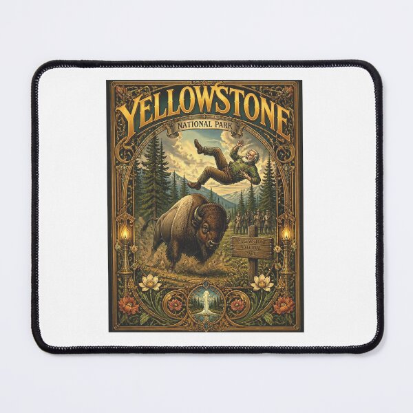 Item preview, Yellowstone National Park - Bison Attack designed and sold by Wilcox PhotoArt.