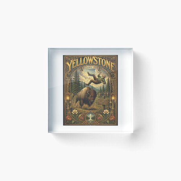 Item preview, Yellowstone National Park - Bison Attack designed and sold by Wilcox PhotoArt.