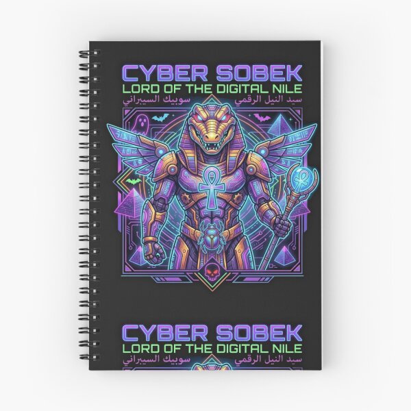 Item preview, Neon Cyber Sobek - Lord of the Digital Nile Egyptian God designed and sold by alalame.