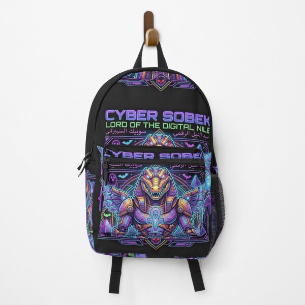 Item preview, Neon Cyber Sobek - Lord of the Digital Nile Egyptian God designed and sold by alalame.