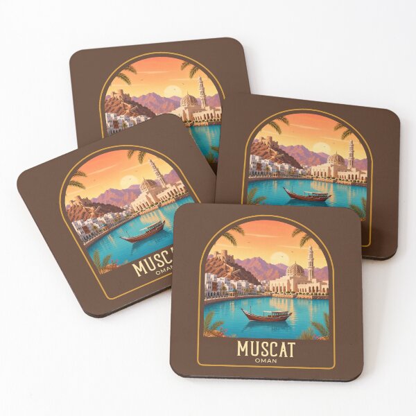 Item preview, Muscat Vintage Travel Illustration designed and sold by HomeLivingCo.