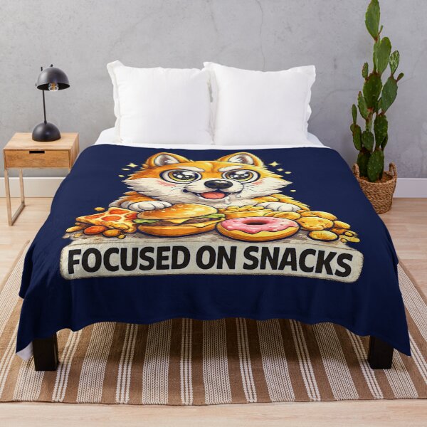 Item preview, Focused on Snacks Funny Corgi Sticker | Cute Kawaii Dog Cartoon | Corgi Lover Gift | Foodie Puppy Donut Burger designed and sold by ArtByTripti.