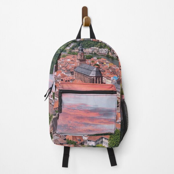 Item preview, Heidelberg Old Town view with Neckar River at sunset designed and sold by Mauswohn.