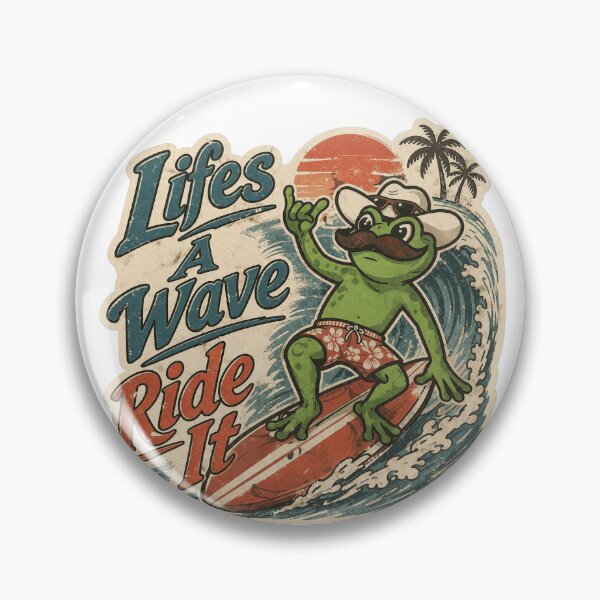 Item preview, Vintage Surfing Frog designed and sold by clintang.