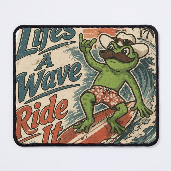Item preview, Vintage Surfing Frog designed and sold by clintang.