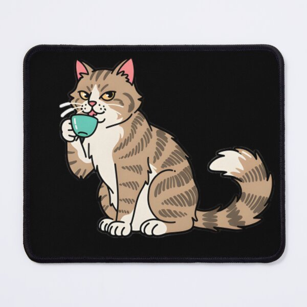Item preview, Coffee Cat Funny Sophisticated Cat Drinking Tea T‑Shirt & Sticker designed and sold by ZyxDes.