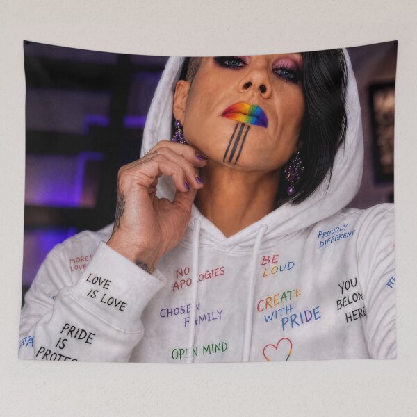 Item preview, Bella Wears Pride Out Loud designed and sold by CrimsonBloomSyndicate .