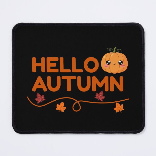 Item preview, Hello Autumn! Cute Kawaii Pumpkin & Falling Leaves Sticker designed and sold by Frafri92.