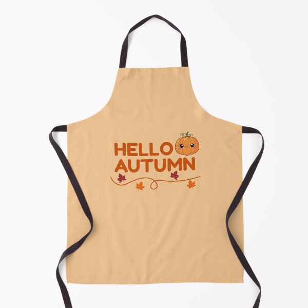 Item preview, Hello Autumn! Cute Kawaii Pumpkin & Falling Leaves Sticker designed and sold by Frafri92.