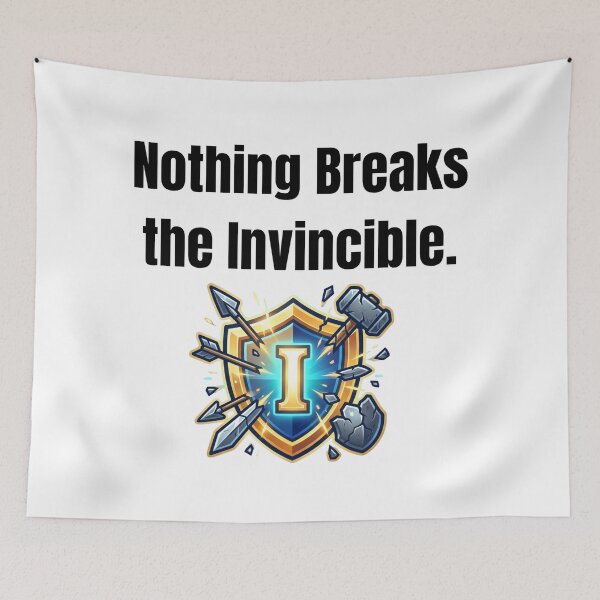 Item preview, Nothing Breaks the Invincible ? | Motivational Warrior Quote T-Shirt designed and sold by UrbanEchoHub.