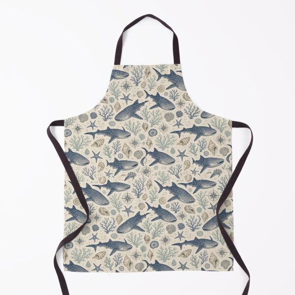 Item preview, Vintage Whale Shark – Seamless Nautical Marine Pattern designed and sold by Jandedan.