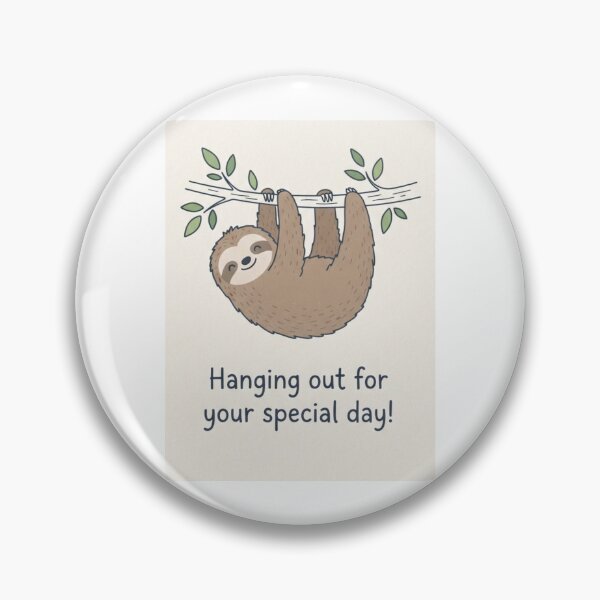 Item preview, Sloth Birthday cute kawaii meme gift balloons designed and sold by CheeseBlueprint.