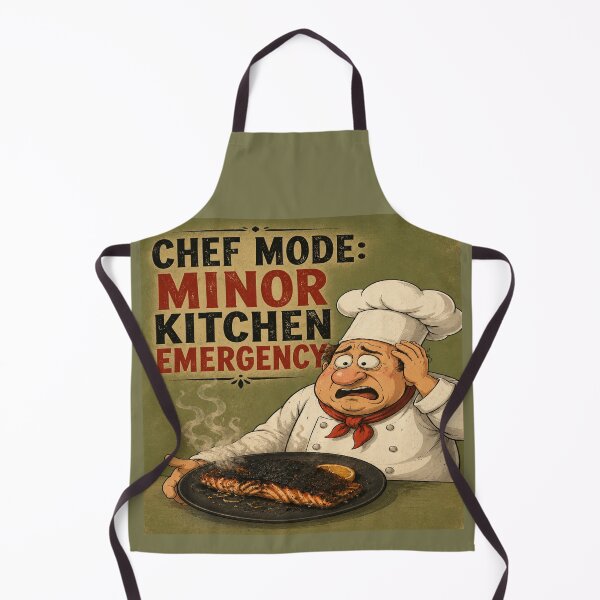 Item preview, Chef Mode Minor Kitchen Emergency Funny Cooking Fail designed and sold by House of Rein.