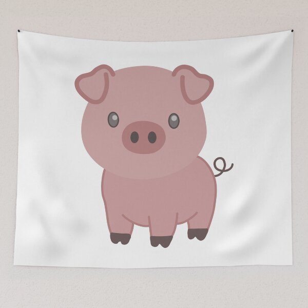 Item preview, Cute Kawaii Pink Pig Cartoon Illustration designed and sold by muhammadkhafidh.