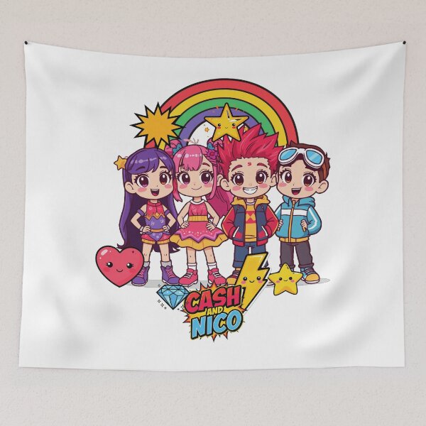 Item preview, cash and nico Kids T-Shirt | Cute Cartoon Character Tee | Fun Kids Apparel designed and sold by Reverielook.