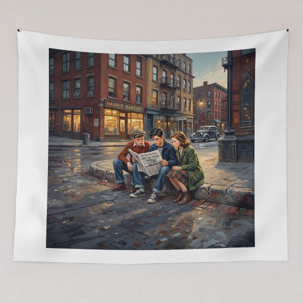 Item preview, Teenagers Retro Reading The Sport Pages designed and sold by Home Decor Art.