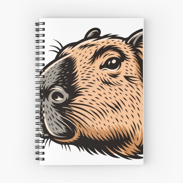 Item preview, Sticker - Decal - Capybara Charm in Bold Lines designed and sold by ForeverPrintsOK.