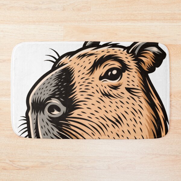 Item preview, Sticker - Decal - Capybara Charm in Bold Lines designed and sold by ForeverPrintsOK.
