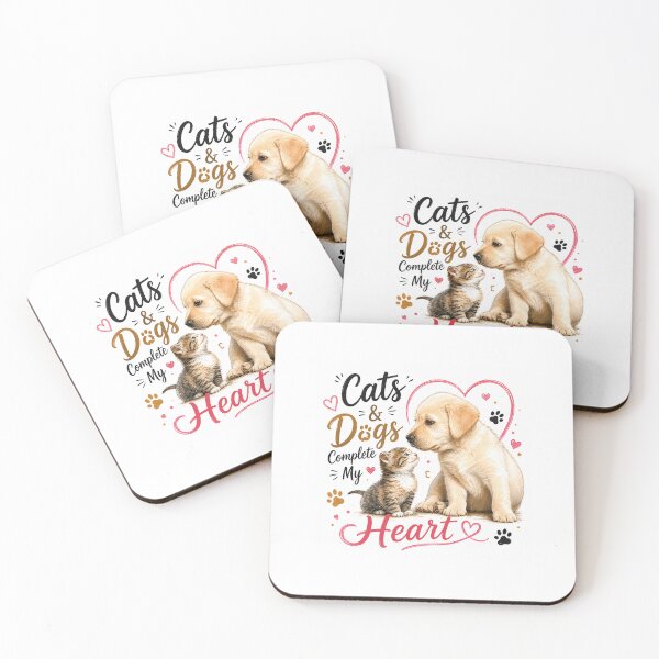 Item preview, Cats & Dogs Complete My Heart designed and sold by KrithigaArts.