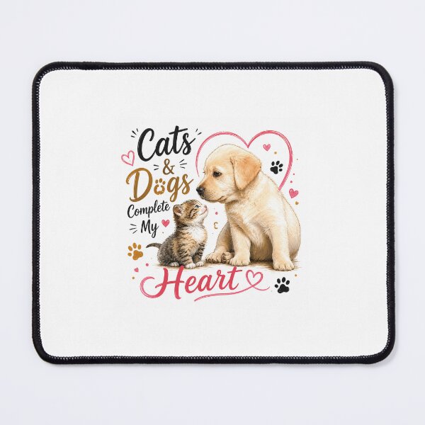 Item preview, Cats & Dogs Complete My Heart designed and sold by KrithigaArts.