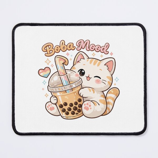 Item preview, Cute Kawaii Boba Cat Sticker – Boba Mood designed and sold by Charul2dartist.