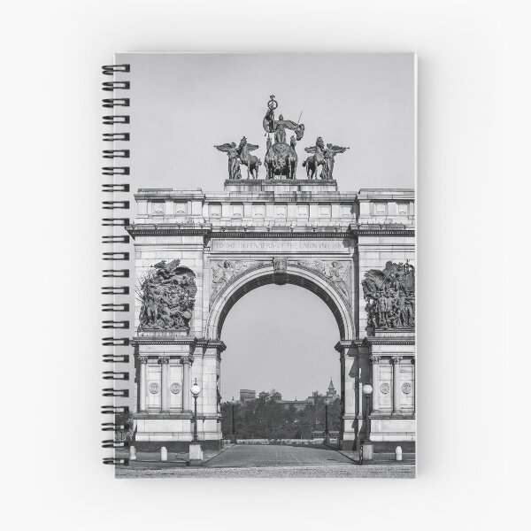 Item preview, Vintage Memorial Arch, Brooklyn, New York, Soldiers' and Sailors' Memorial Arch at Grand Army Plaza in Prospect Park black and white photograph designed and sold by Astrid Arkhangelsky.