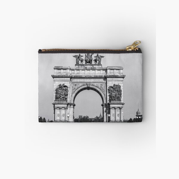 Item preview, Vintage Memorial Arch, Brooklyn, New York, Soldiers' and Sailors' Memorial Arch at Grand Army Plaza in Prospect Park black and white photograph designed and sold by Astrid Arkhangelsky.