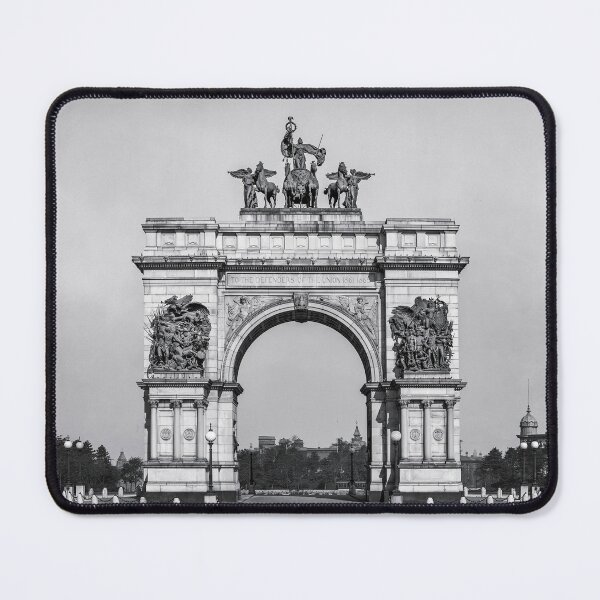 Item preview, Vintage Memorial Arch, Brooklyn, New York, Soldiers' and Sailors' Memorial Arch at Grand Army Plaza in Prospect Park black and white photograph designed and sold by Astrid Arkhangelsky.
