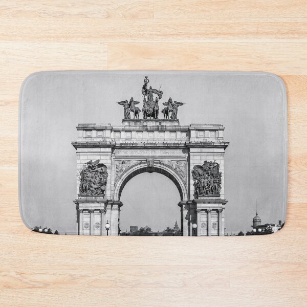 Item preview, Vintage Memorial Arch, Brooklyn, New York, Soldiers' and Sailors' Memorial Arch at Grand Army Plaza in Prospect Park black and white photograph designed and sold by Astrid Arkhangelsky.