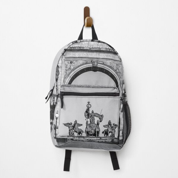 Item preview, Vintage Memorial Arch, Brooklyn, New York, Soldiers' and Sailors' Memorial Arch at Grand Army Plaza in Prospect Park black and white photograph designed and sold by Astrid Arkhangelsky.