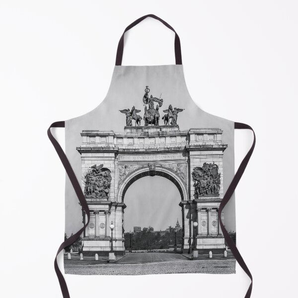 Item preview, Vintage Memorial Arch, Brooklyn, New York, Soldiers' and Sailors' Memorial Arch at Grand Army Plaza in Prospect Park black and white photograph designed and sold by Astrid Arkhangelsky.