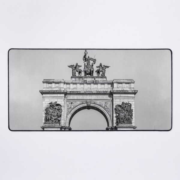 Item preview, Vintage Memorial Arch, Brooklyn, New York, Soldiers' and Sailors' Memorial Arch at Grand Army Plaza in Prospect Park black and white photograph designed and sold by Astrid Arkhangelsky.