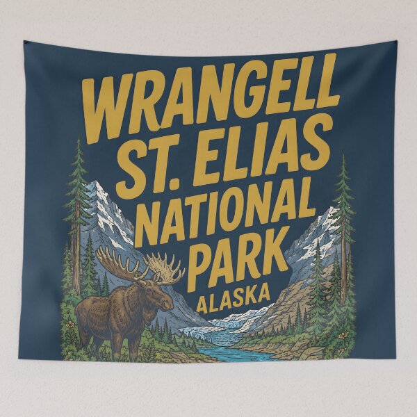 Item preview, Wrangell St. Elias National Park Preserve Moose Alaska Landscape designed and sold by HowToCanadian.