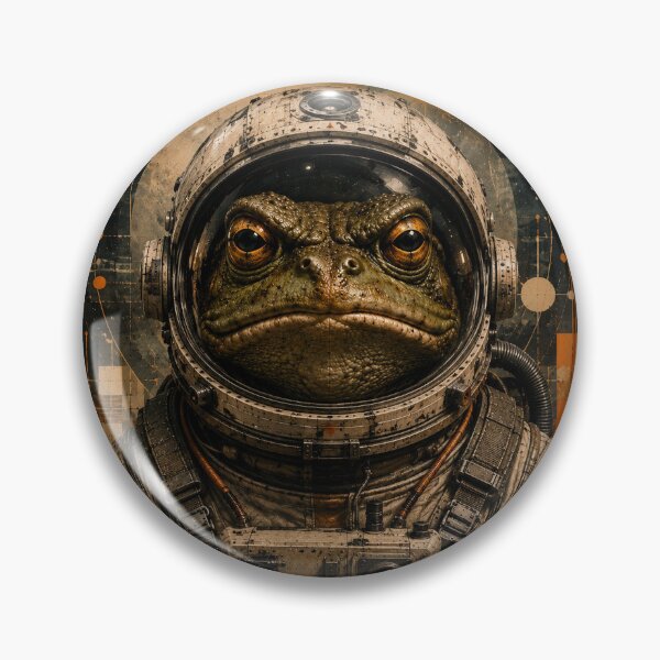 Item preview, Frog Astronaut Art Print | Cosmic Space Toad | Retro Sci-Fi Amphibian | Vintage Space Explorer | Surreal Frog Wall Art designed and sold by A-T-H.