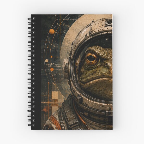 Item preview, Frog Astronaut Art Print | Cosmic Space Toad | Retro Sci-Fi Amphibian | Vintage Space Explorer | Surreal Frog Wall Art designed and sold by A-T-H.