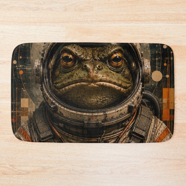 Item preview, Frog Astronaut Art Print | Cosmic Space Toad | Retro Sci-Fi Amphibian | Vintage Space Explorer | Surreal Frog Wall Art designed and sold by A-T-H.