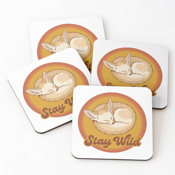 Item preview, Stay Wild Fennec Fox Retro Desert Sun designed and sold by Arc2020.