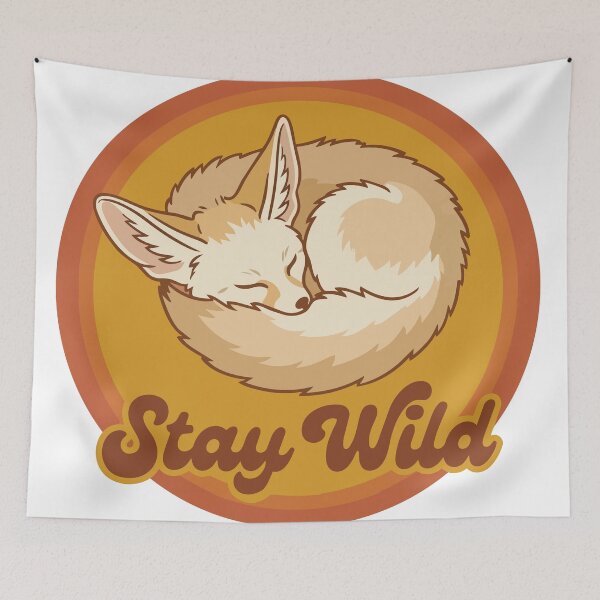 Item preview, Stay Wild Fennec Fox Retro Desert Sun designed and sold by Arc2020.