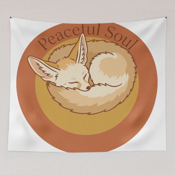 Item preview, Peaceful Soul Fennec Fox Minimalist Sun designed and sold by Arc2020.
