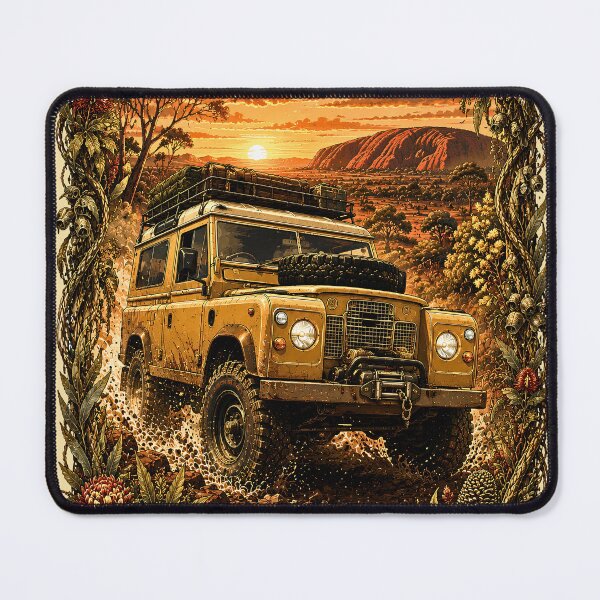 Item preview, Vintage Land Rover Exploring Australian Outback Desert Trails designed and sold by BorgSpareParts.
