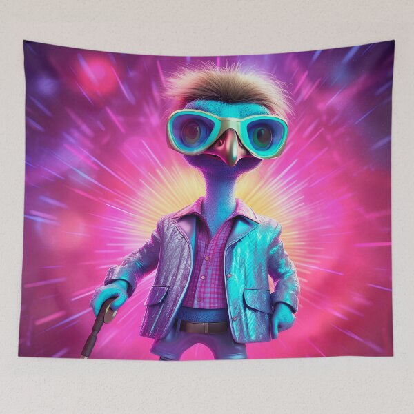 Item preview, Raloel - Cool Retro Synthwave Bird 3D Character Art designed and sold by Outlet Raloel.