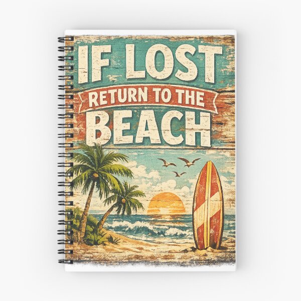 Item preview, IF LOST RETURN TO THE BEACH – Funny Coastal Sign Vintage T‑Shirt designed and sold by UrbanStatic.