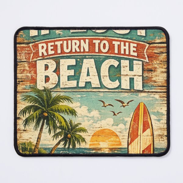 Item preview, IF LOST RETURN TO THE BEACH – Funny Coastal Sign Vintage T‑Shirt designed and sold by UrbanStatic.
