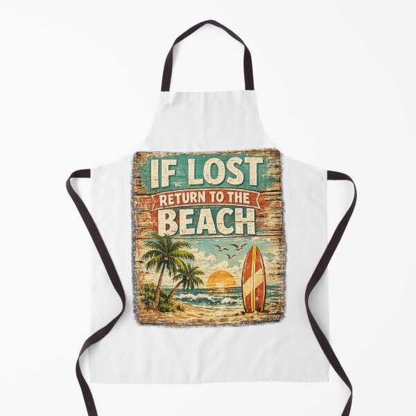 Item preview, IF LOST RETURN TO THE BEACH – Funny Coastal Sign Vintage T‑Shirt designed and sold by UrbanStatic.