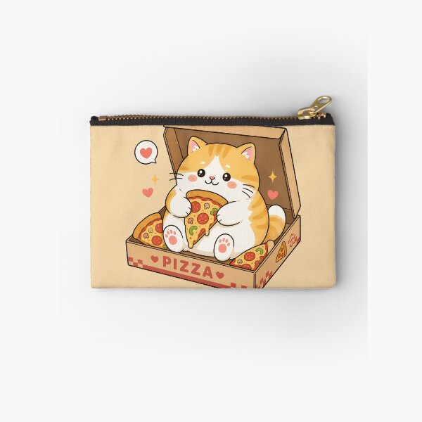 Item preview, Cute Pizza Loving Kawaii Cat designed and sold by MonkiFlipp.