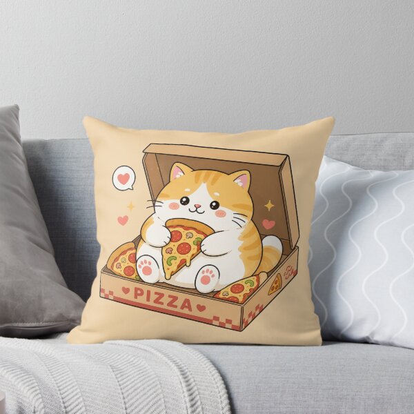 Item preview, Cute Pizza Loving Kawaii Cat designed and sold by MonkiFlipp.