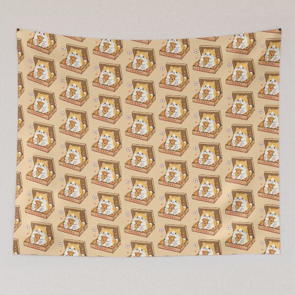 Item preview, Cute Pizza Loving Kawaii Cat designed and sold by MonkiFlipp.