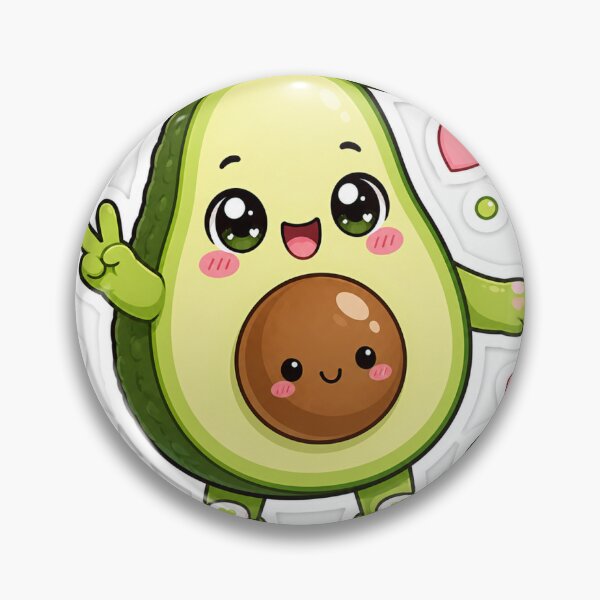 Item preview, Kawaii Avocado Mascot Sticker - Cute Green Fruit Character`   designed and sold by Chinnibujji.